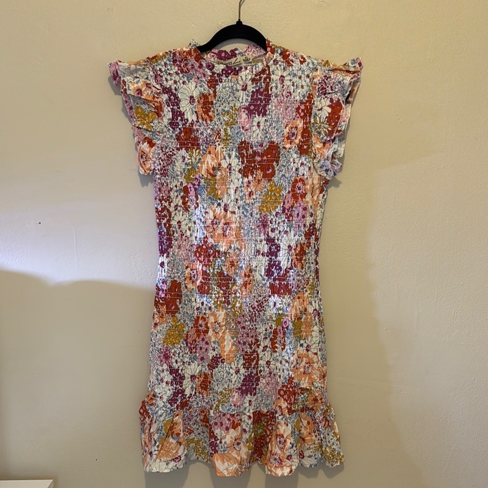 Liberty Kids Floral Dress - Purple, Orange, and White